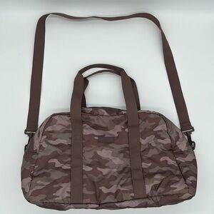 Victoria’s Secret “Pink” Camo Mini Duffle Bag Padded Lined Peppercorn‎ Brown
